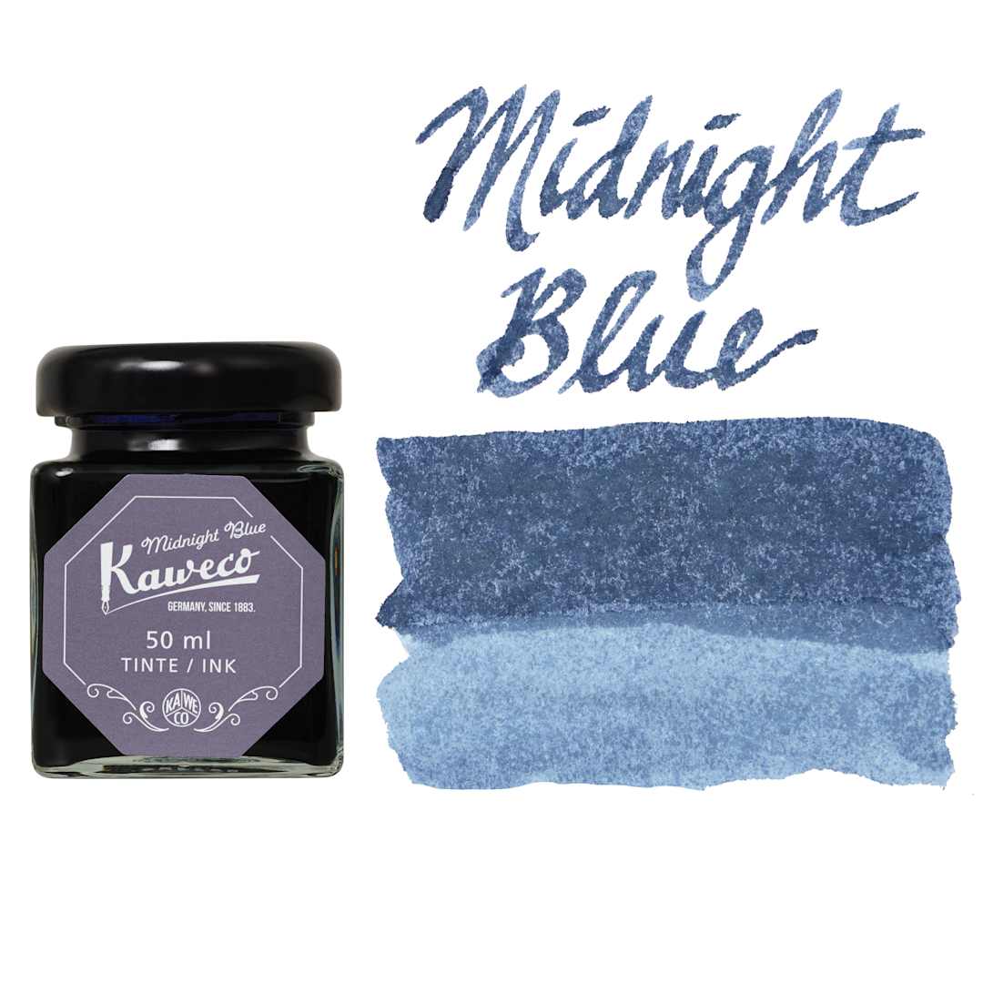 Open in modal - Kaweco Fountain Pen Ink - Midnight Blue, swatch and bottle