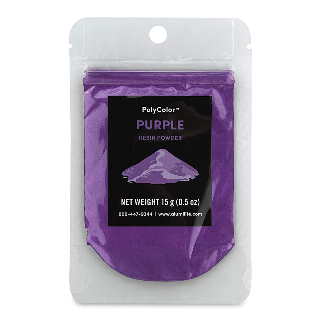 Open in modal - PolyColor Resin Pigment Powder - Purple, 15 g (Front of packaging)