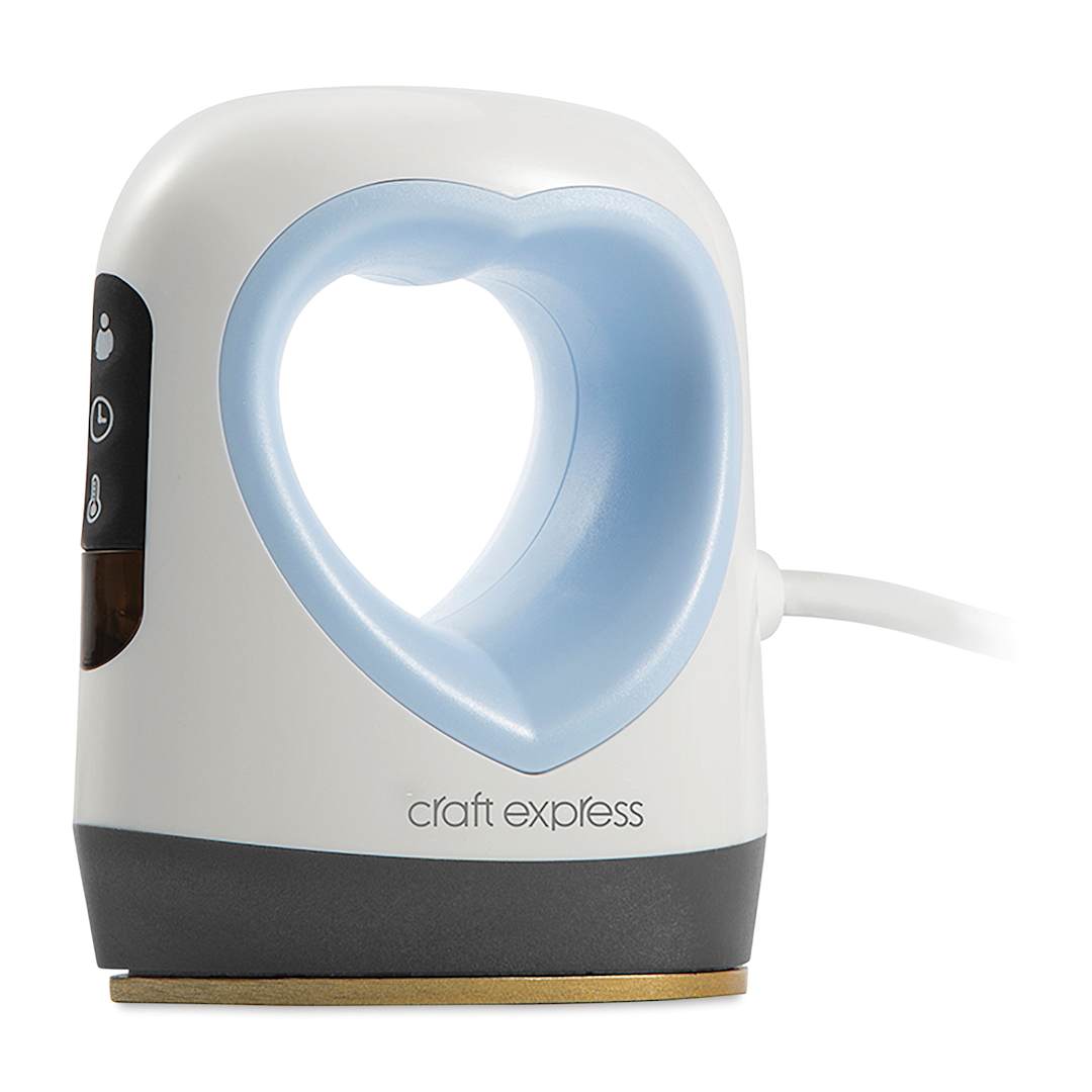 Open in modal - Craft Express Mini Heart Heat Press (angled view)