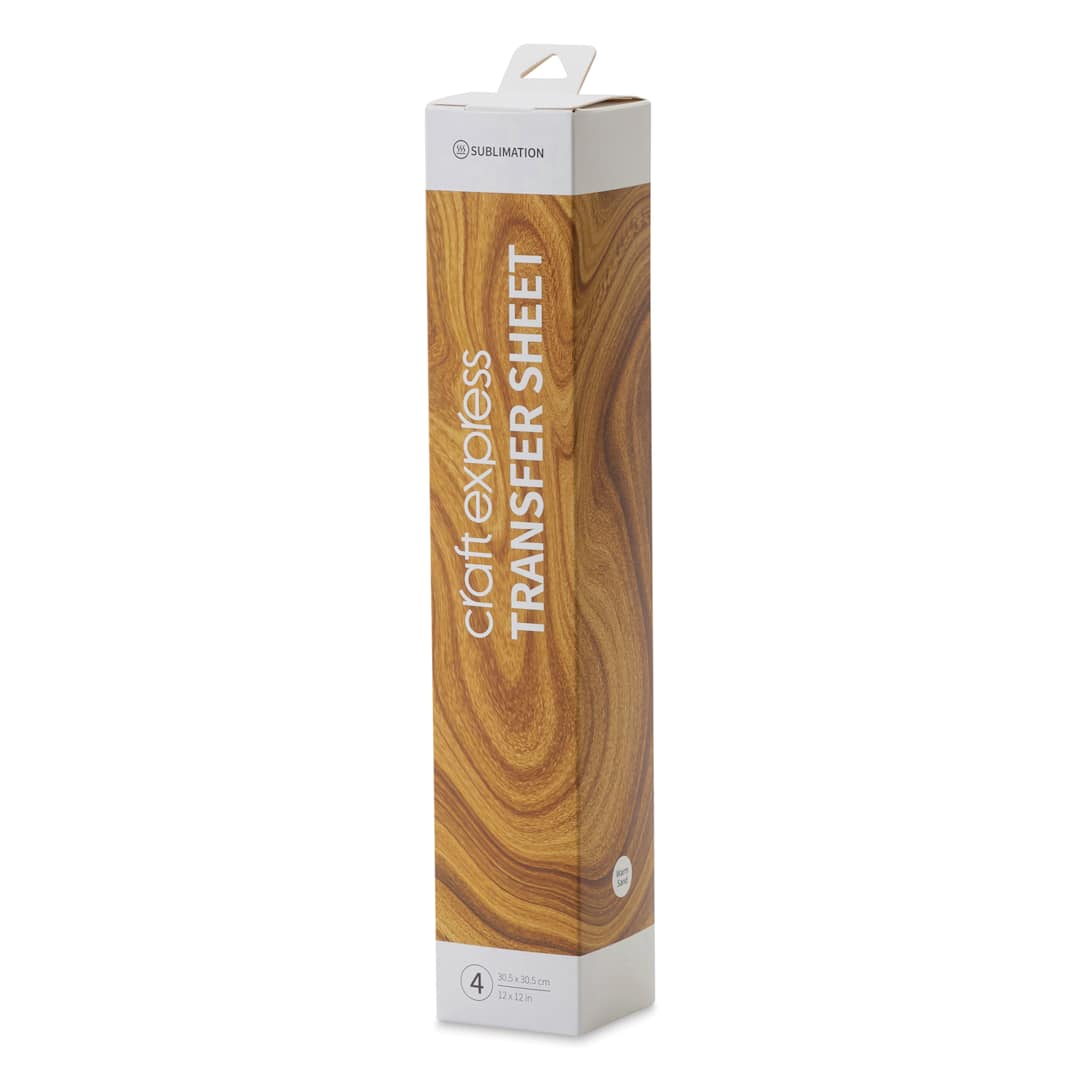 Open in modal - Craft Express Sublimation Pattern Transfer Sheets - Warm Sand, 12" x 12", Pkg of 4 front of box