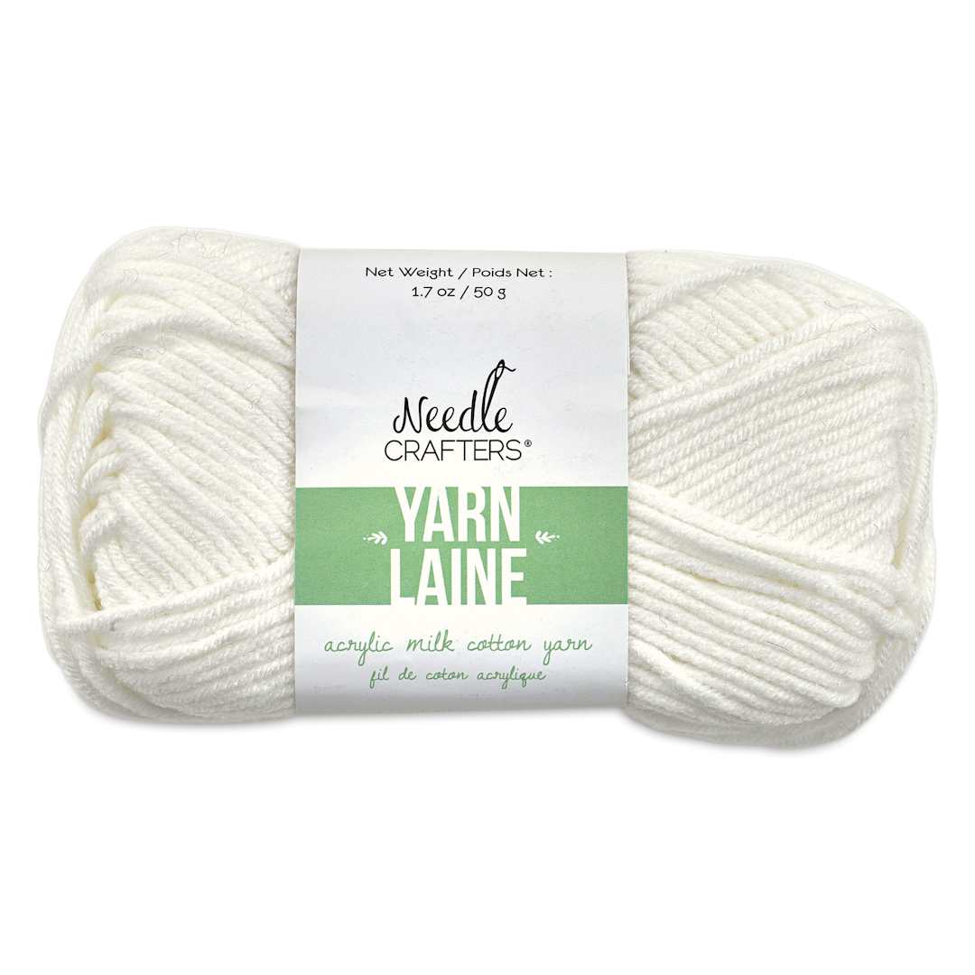 Open in modal - Needle Crafters Milk Cotton Yarn - White, front of the packaging