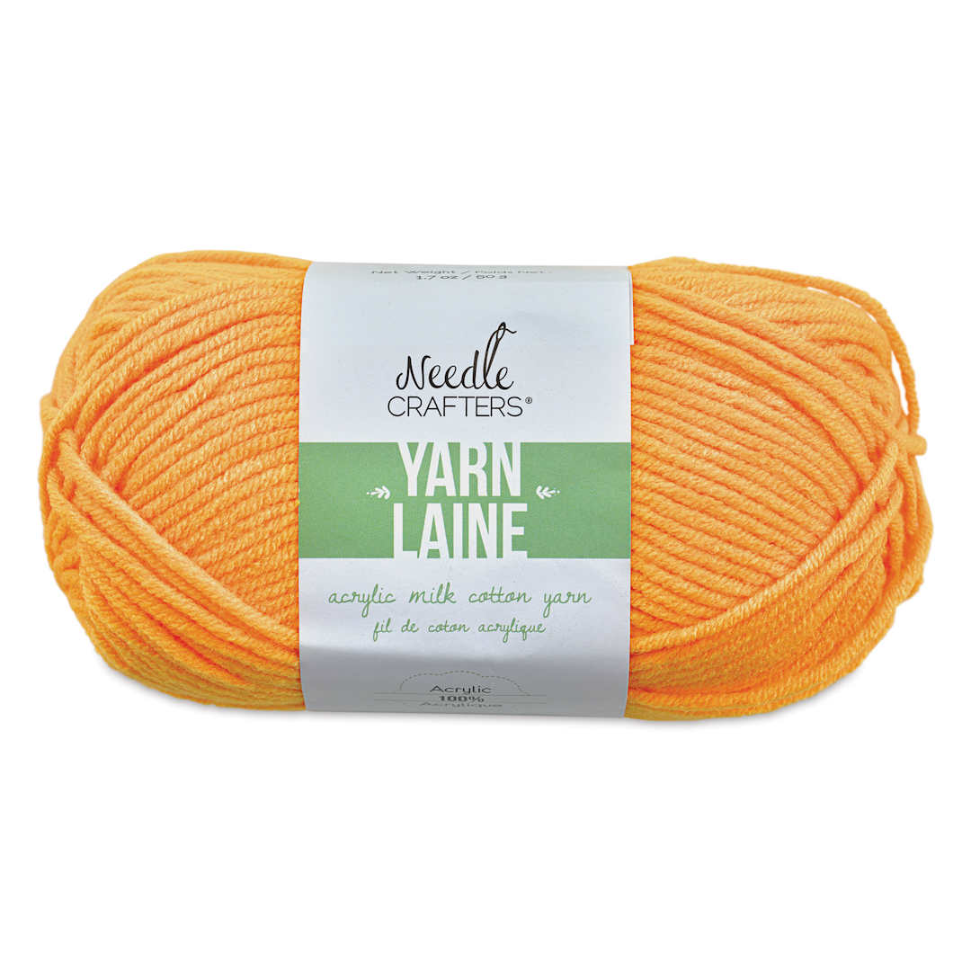 Open in modal - Needle Crafters Milk Cotton Yarn - Golden Yellow, front of the packaging
