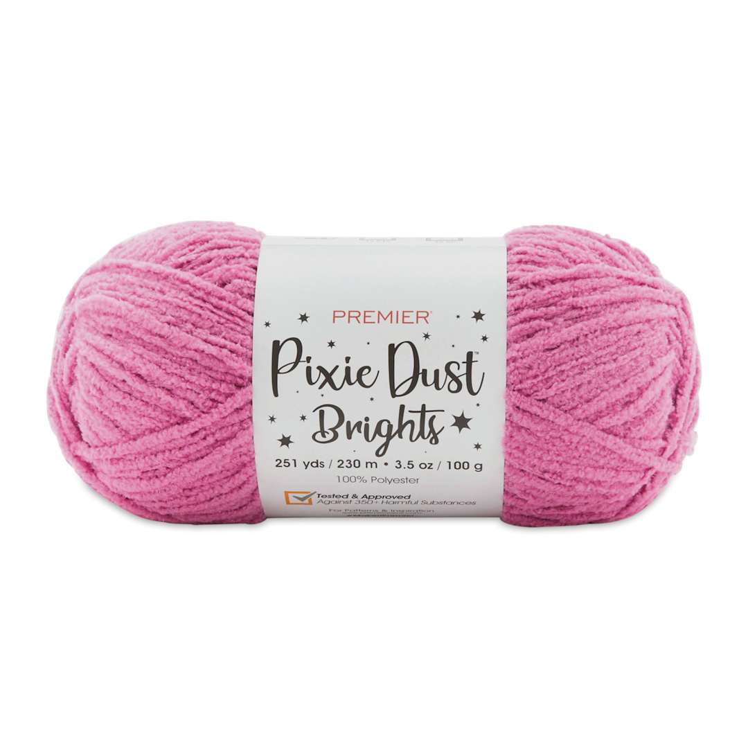 Open in modal - Premier Yarn Pixie Dust Brights Yarn - Fuchsia, 251 yds