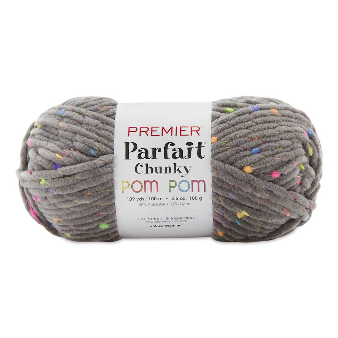 Open in modal - Premier Yarn Parfait Chunky Pom Pom Yarn - Disco Ball, 109 yds