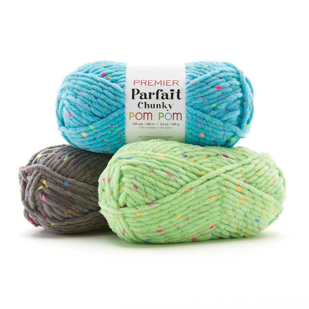Open in modal - Premier Yarn Parfait Chunky Pom Pom Yarn