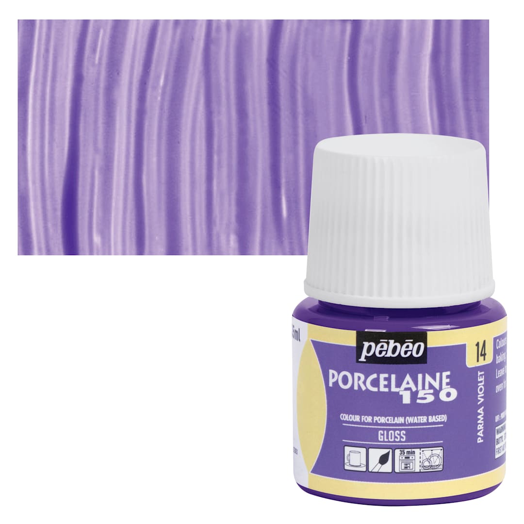 Open in modal - Pebeo Porcelaine 150 Paint - Parma, Opaque, 45 ml bottle and swatch