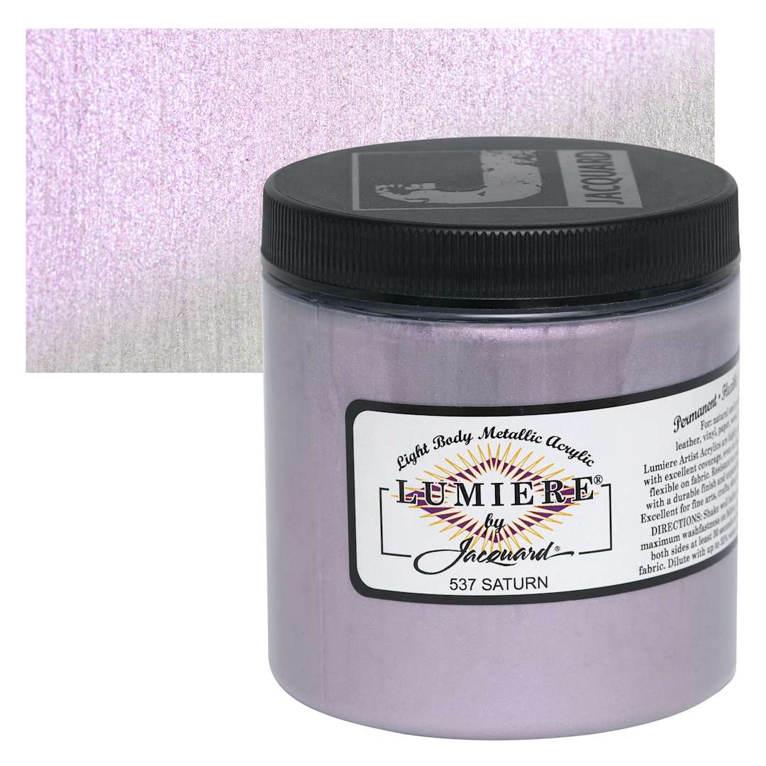 Open in modal - Jacquard Lumiere Acrylic - Saturn, 8 oz Jar and swatch