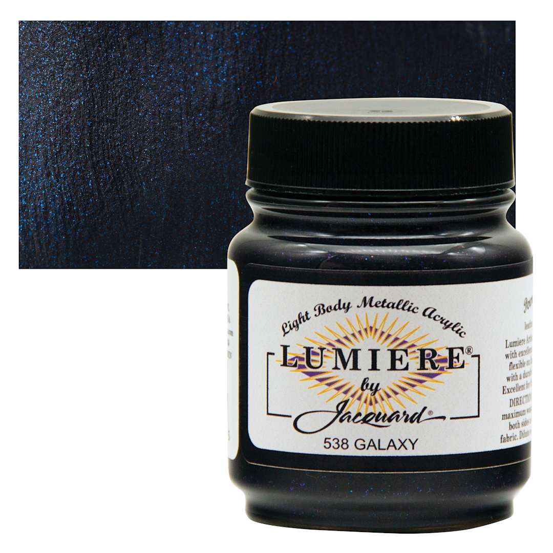 Open in modal - Jacquard Lumiere Acrylic - Galaxy, 2.25 oz Jar and swatch