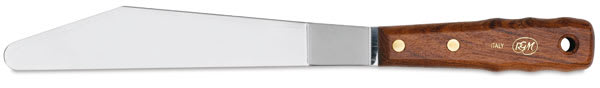 Open in modal - RGM Large Painting Spatula - 7 3/4" long Knife shaped Spatula shown horizontally