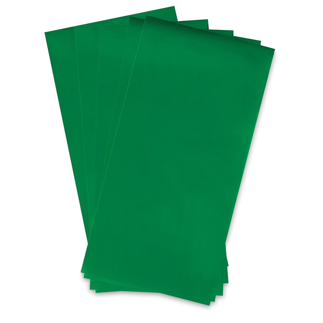 Open in modal - iCraft Deco Foil - 5 sheets of Green Foil shown in fan