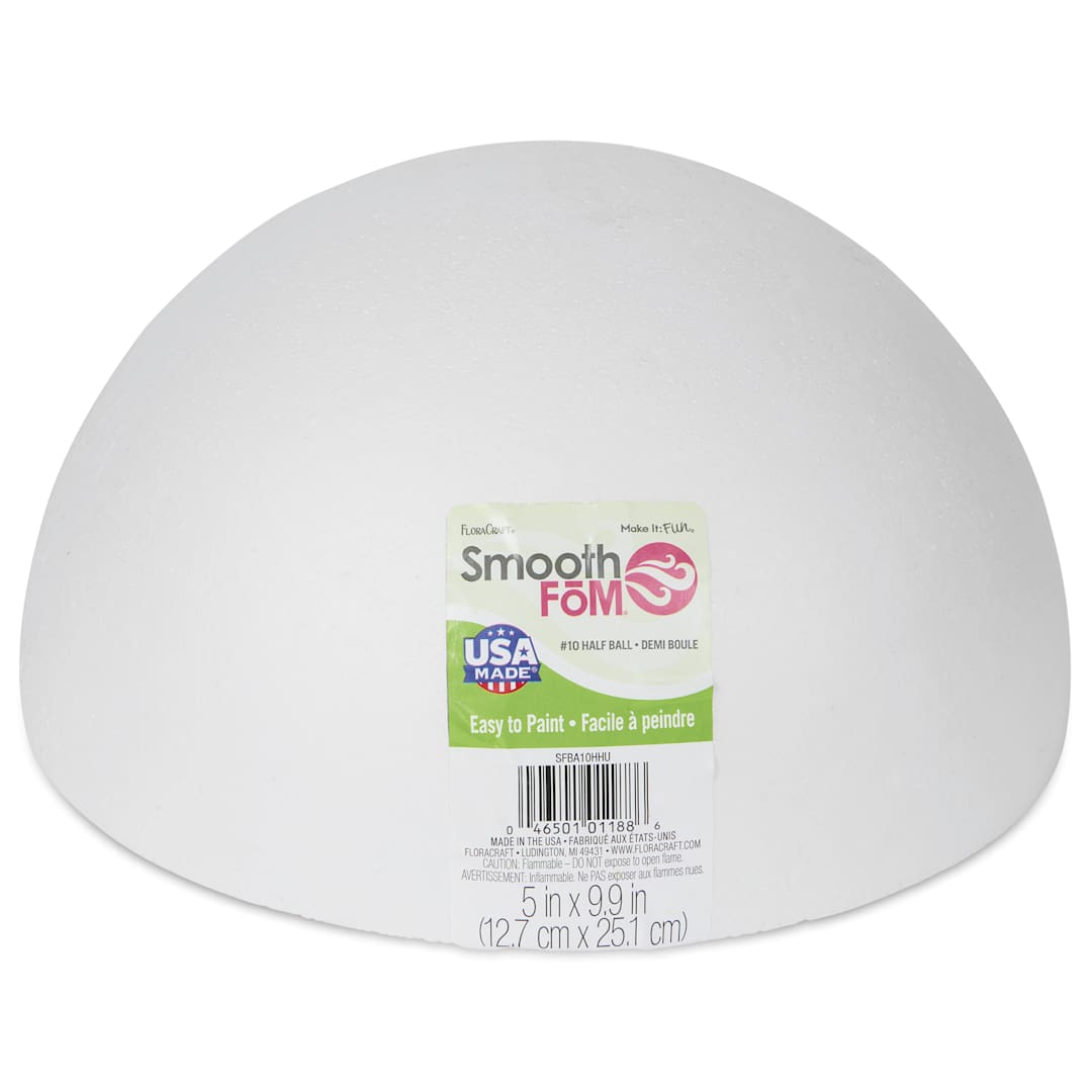 Open in modal - FloraCraft SmoothFoM Foam - Half Ball, 9.9" Dia