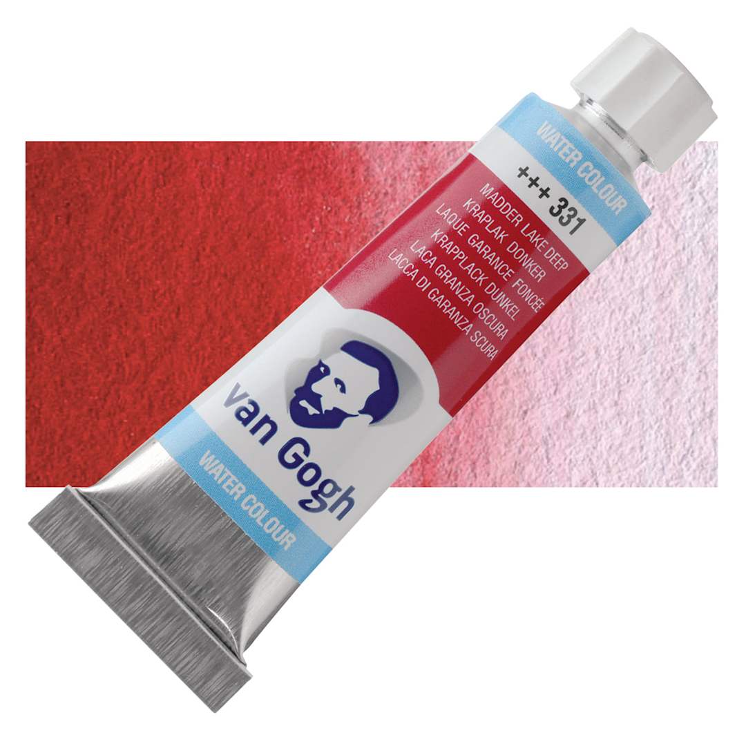 Open in modal - Van Gogh Watercolor - Madder Lake Deep, 10 ml tube and swatch