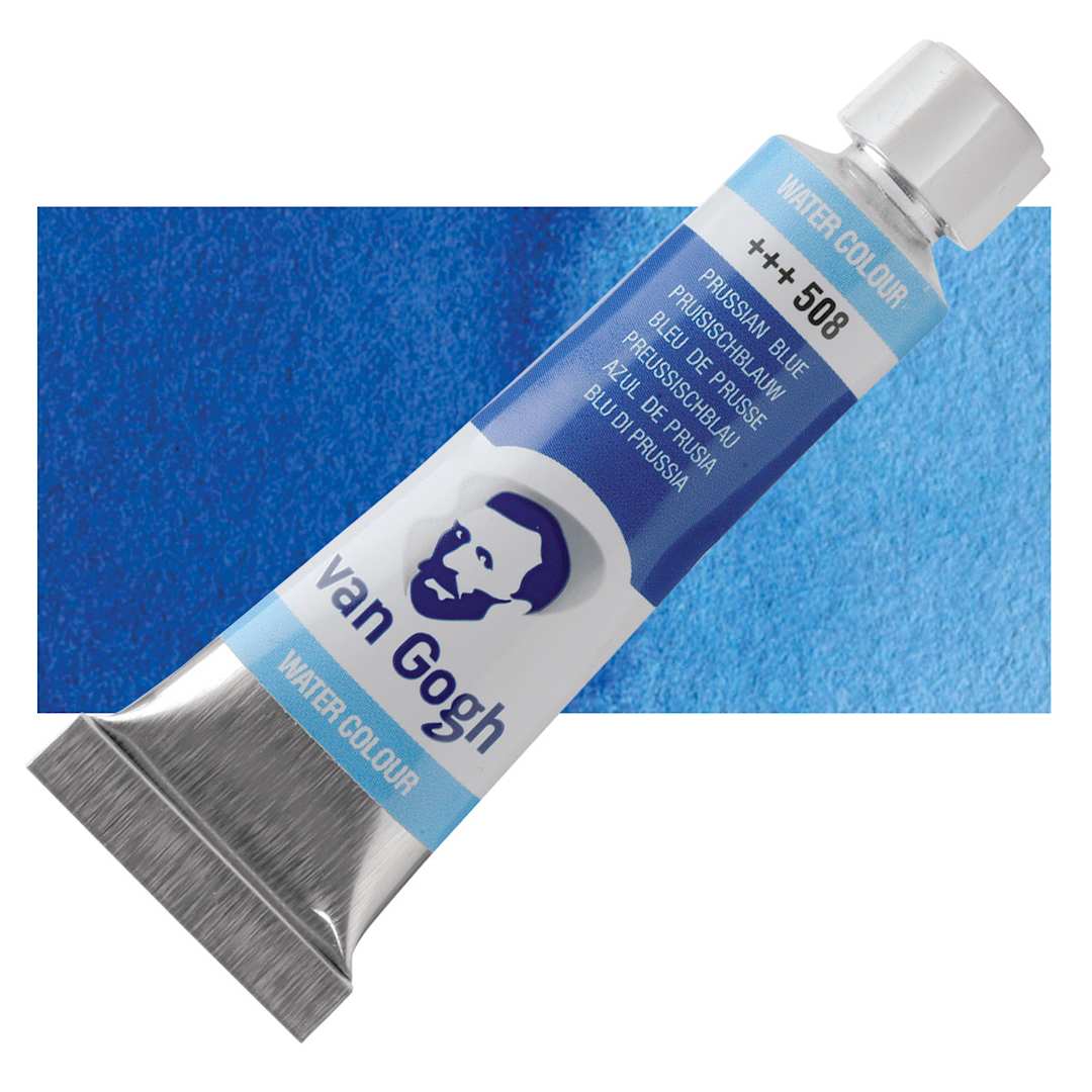 Open in modal - Van Gogh Watercolor - Prussian Blue, 10 ml tube and swatch