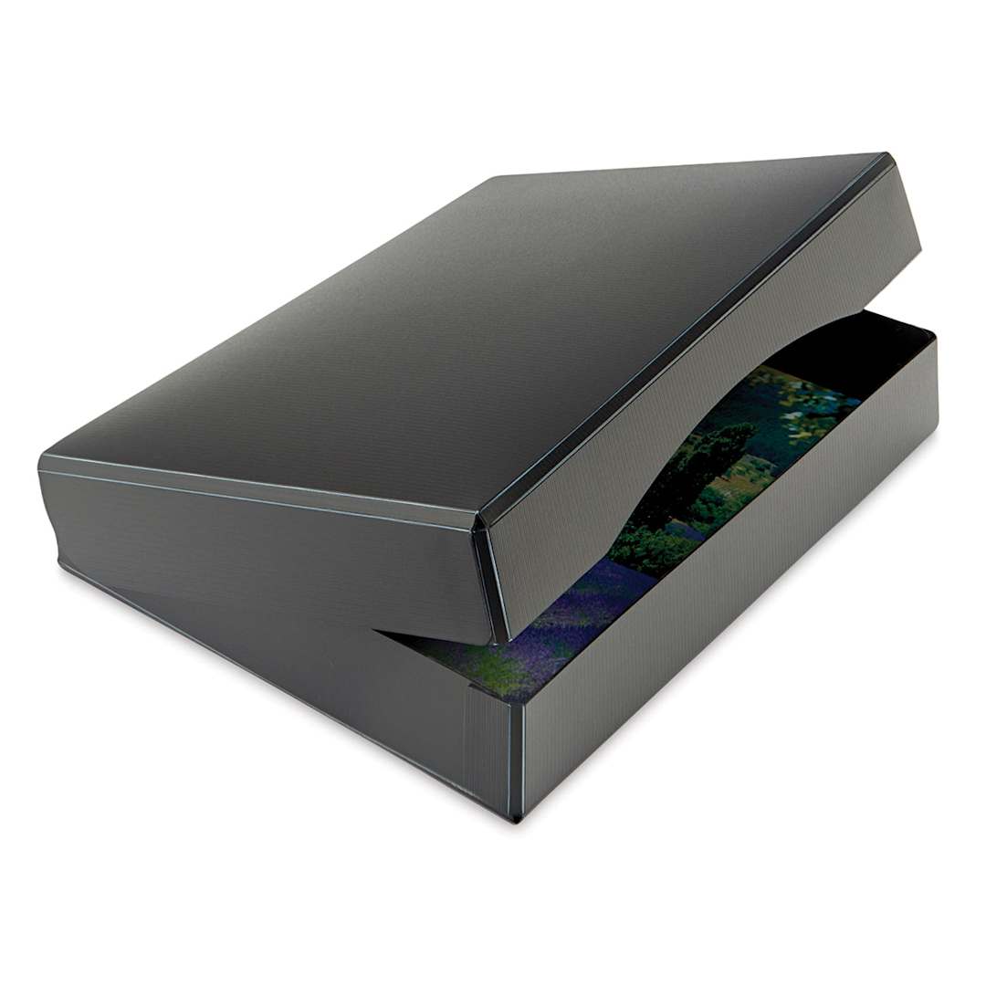 Open in modal - Itoya ProFolio Archive-All Storage Box - Angled view of box slightly open