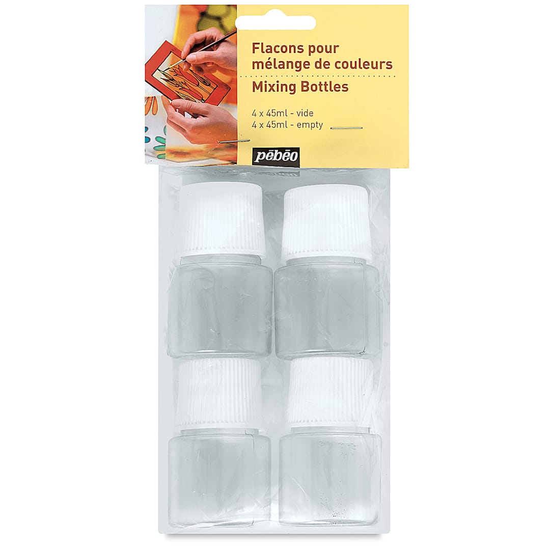 Open in modal - Pebeo Vitrail Accessories - Mixing Bottles, Set of 4, 45 ml bottle