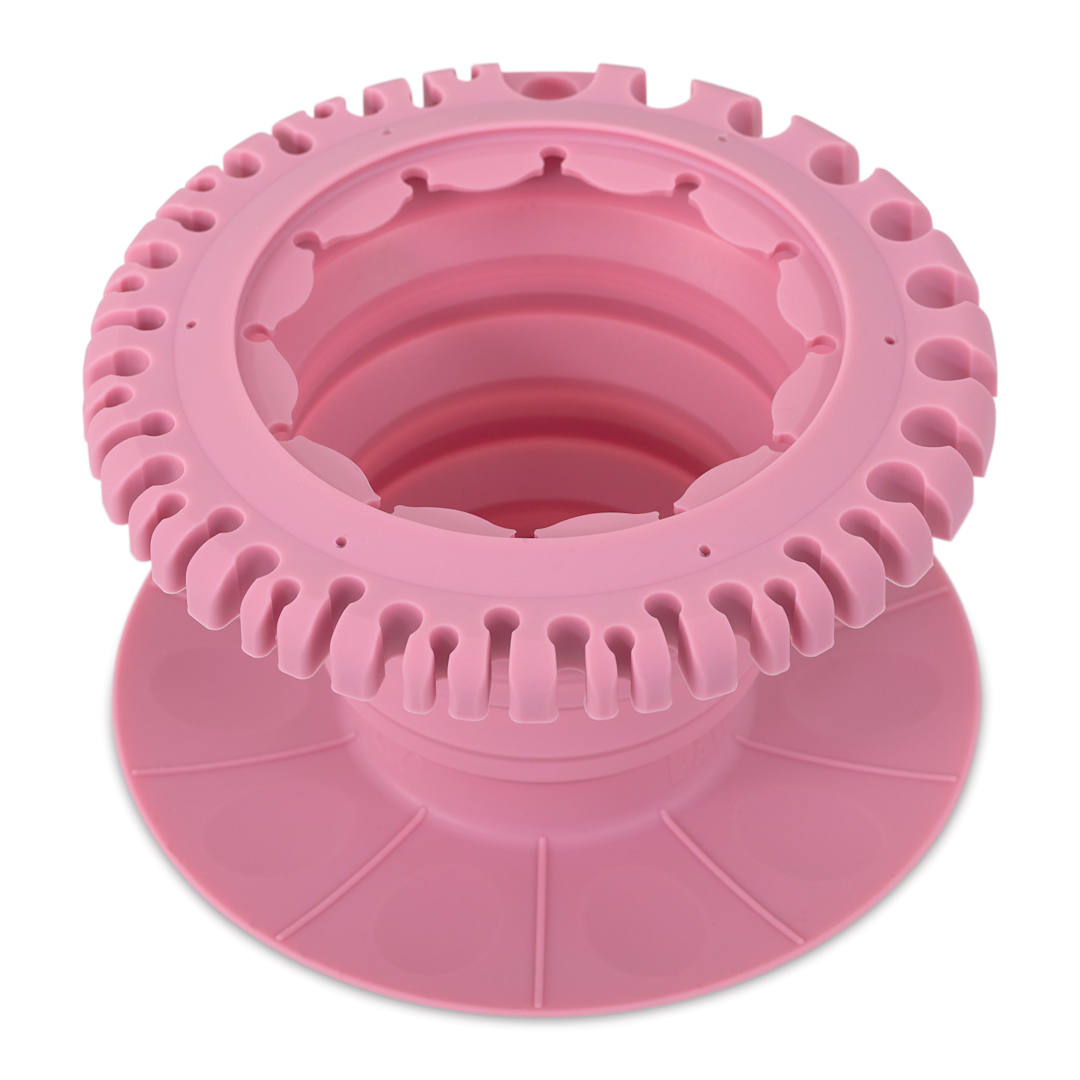 Open in modal - Paint Puck CollapsiBowl Portable Brush Cleaner - Pink, extended