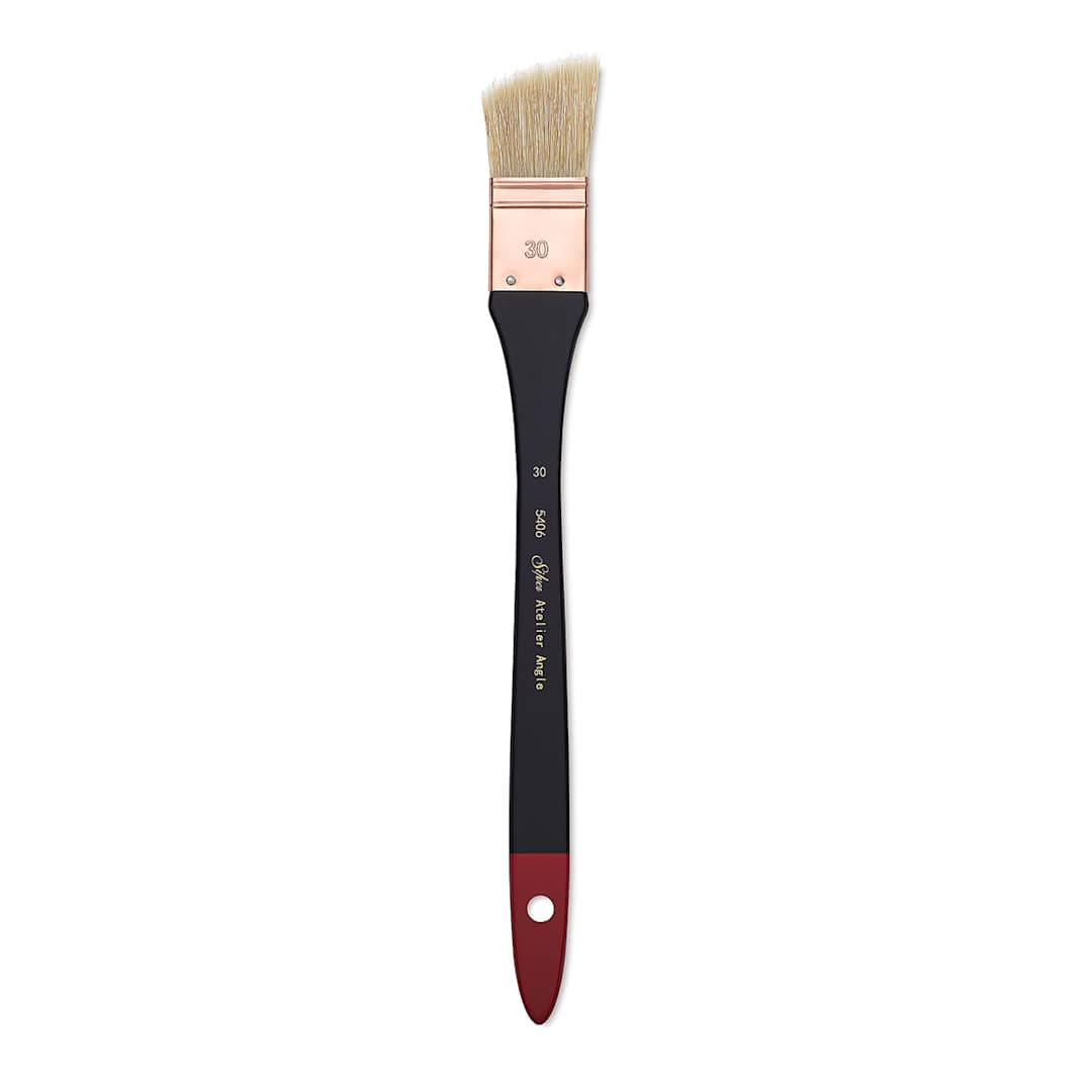 Open in modal - Silver Brush Atelier Hog Bristle Angle Mottler Brush - Size 30