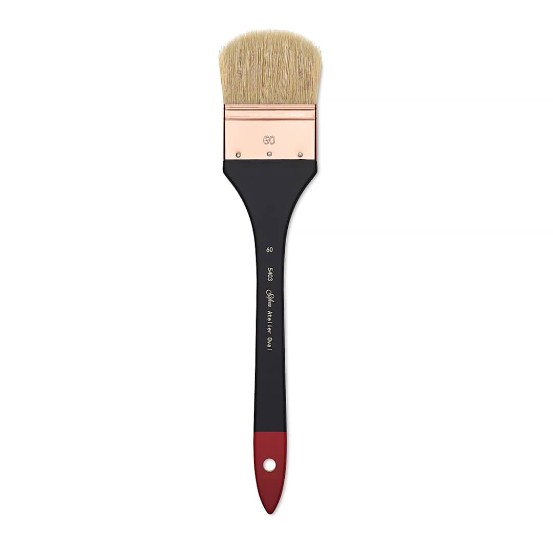 Open in modal - Silver Brush Atelier Hog Bristle Oval Mottler Brush - Size 60