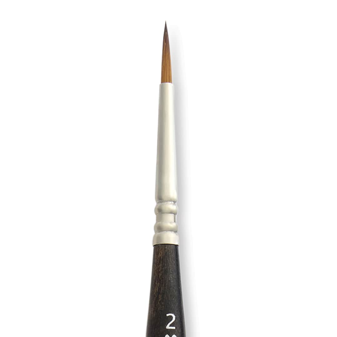 Open in modal - Escoda Prado Tame Synthetic Travel Brush - Round, Size 2, close-up