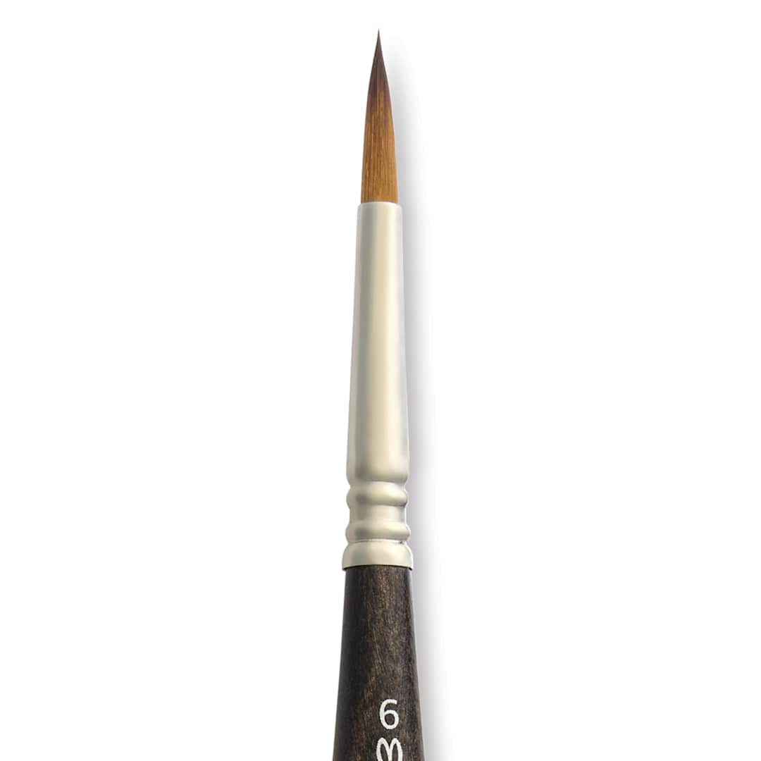 Open in modal - Escoda Prado Tame Synthetic Travel Brush - Round, Size 6, close-up