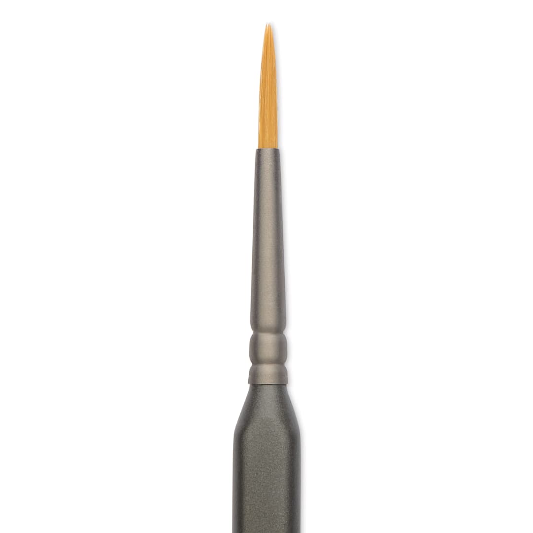 Open in modal - Vallejo Synthetic Golden Toray Hobby Brush - Precision Round, Size 2, close up