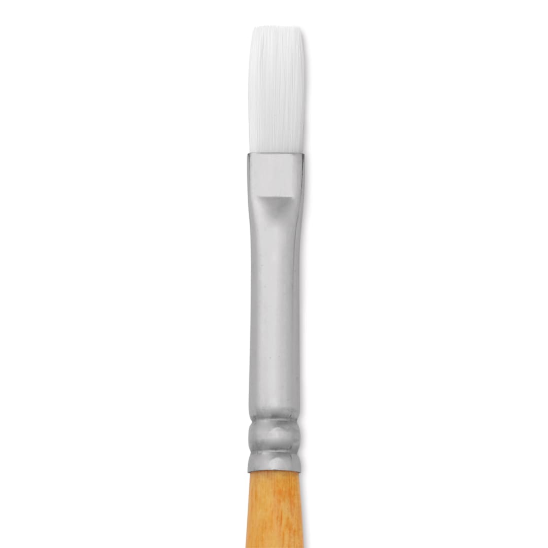 Open in modal - Utrecht Series 300 White Taklon Brush - Flat, Size 2