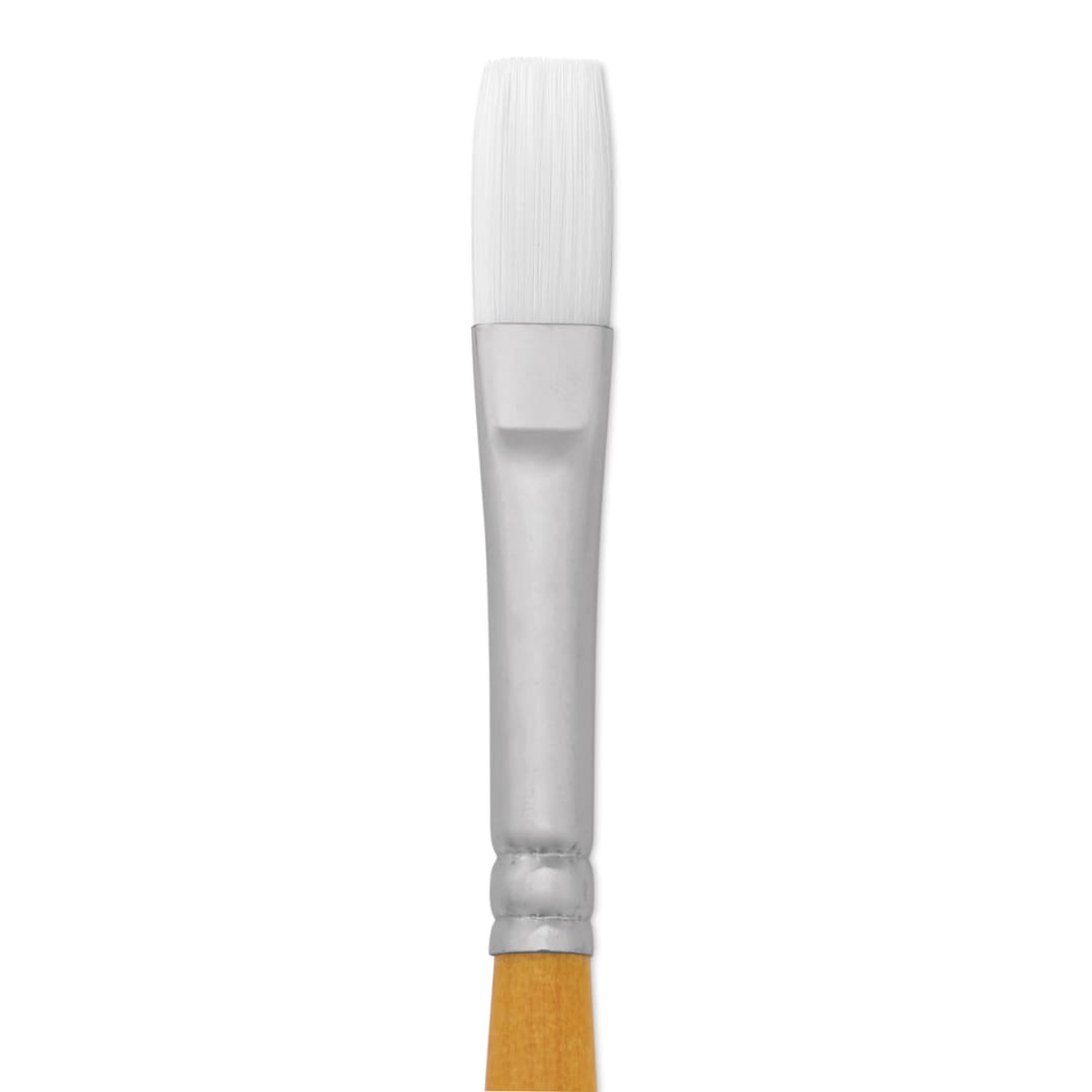 Open in modal - Utrecht Series 300 White Taklon Brush - Flat, Size 4