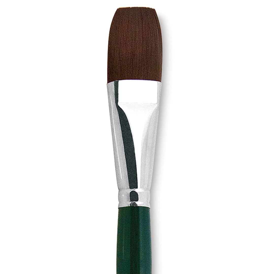 Open in modal - Silver Brush Ruby Satin Synthetic Brush - Bright, Size 26, Short Handle close-up
