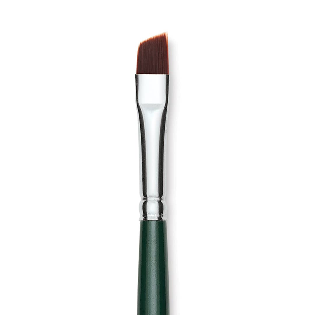 Open in modal - Silver Brush Ruby Satin Synthetic Brush - Angular, Size 1/4", Short Handle close-up