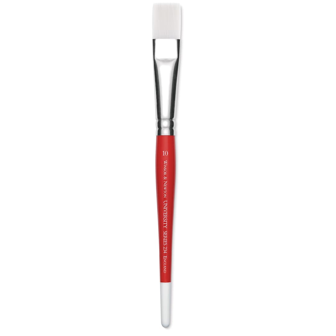 Open in modal - Winsor & Newton University Brush - Flat, Size 10, Short Handle