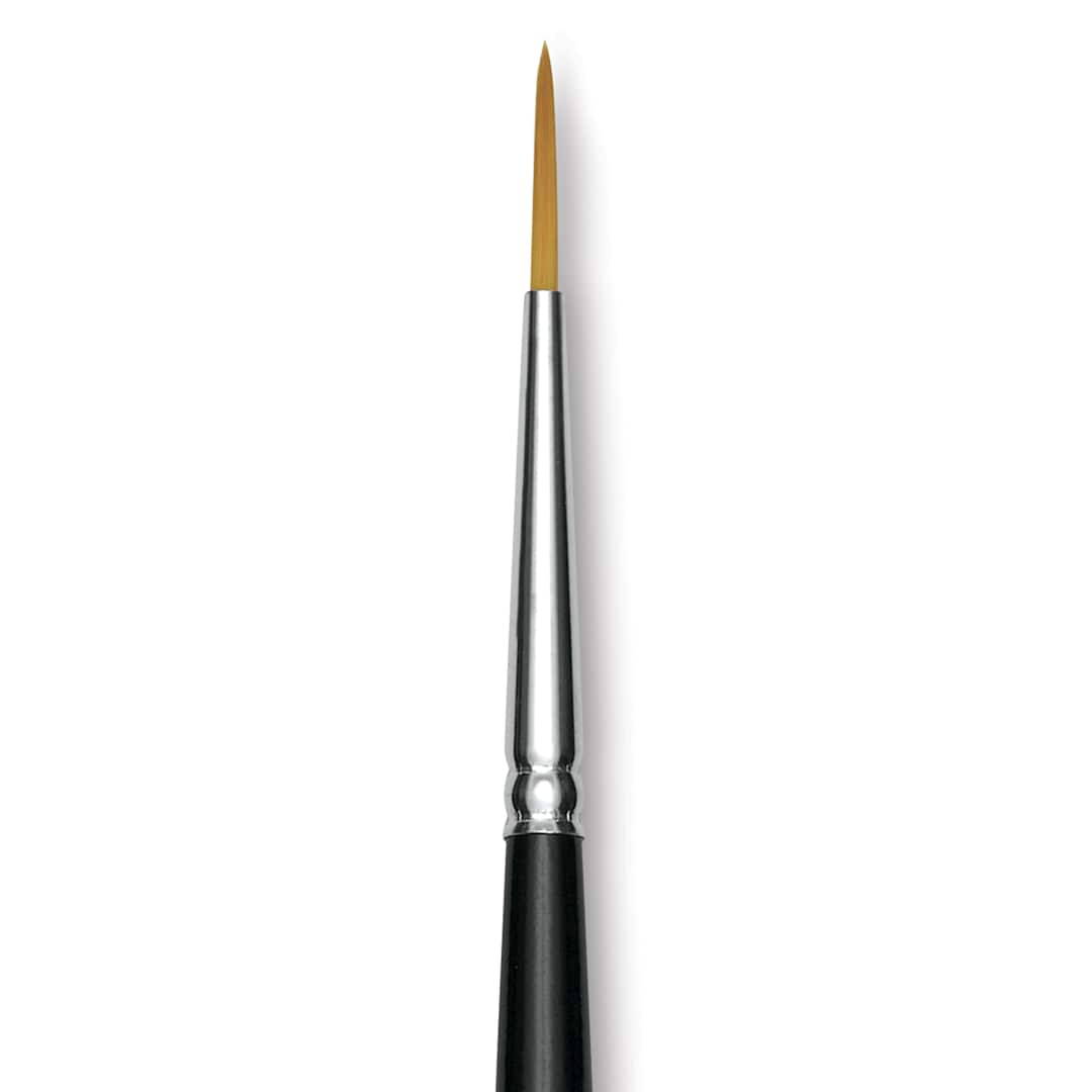 Open in modal - Trekell Synthetic Gold Taklon Brush - Liner, Long Handle, Size 2, close-up