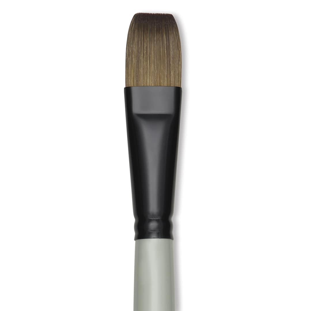 Open in modal - Silver Brush Black Pearl Synthetic Brush - Series 6402, Bright, Size 12, Long Handle, close-up