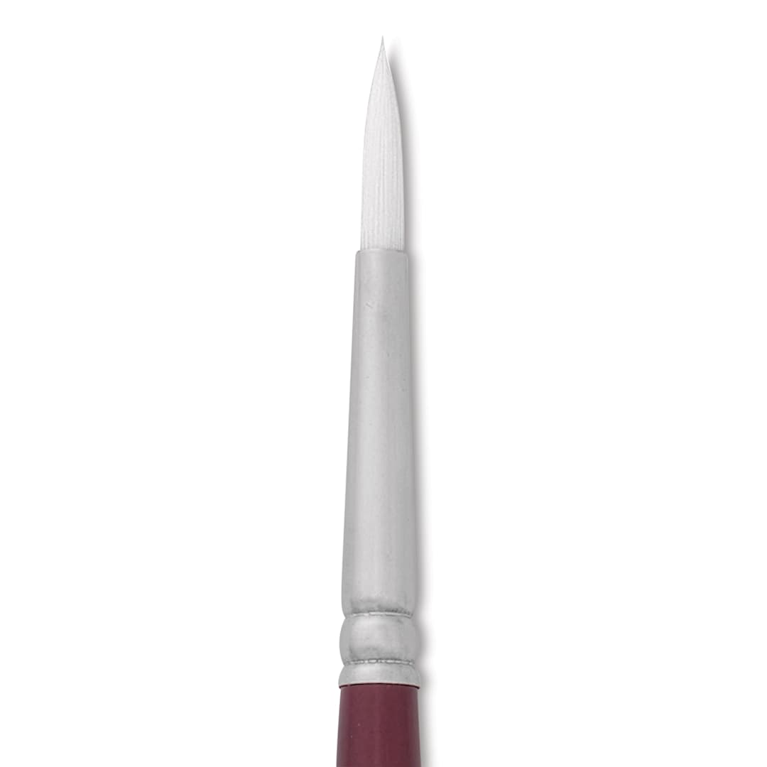 Open in modal - Utrecht Series 233 White Nylon Sable Round Brush - Size 10