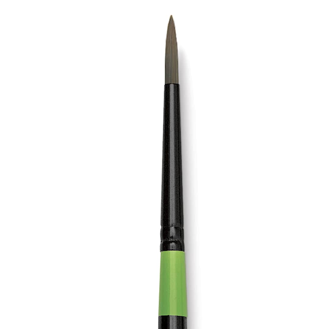 Open in modal - Utrecht Manglon Synthetic Brush-Round, Size 6, Long Handle close-up