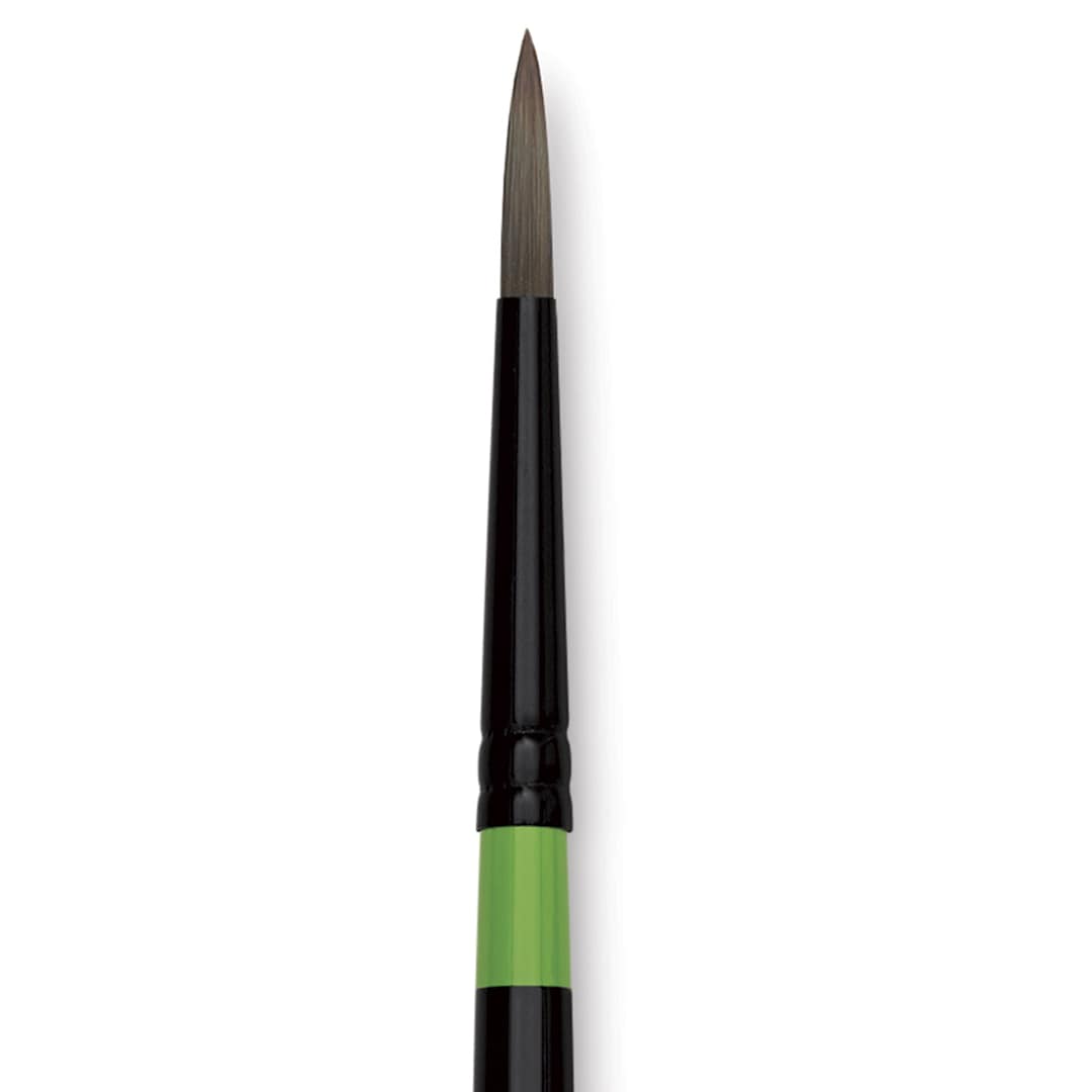 Open in modal - Utrecht Manglon Synthetic Brush-Round, Size 12, Long Handle close-up