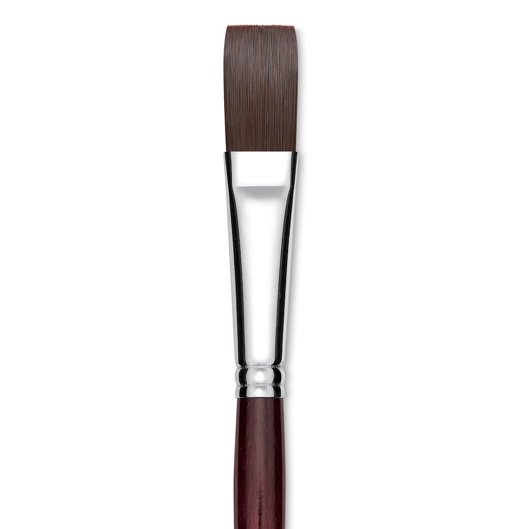 Open in modal - Utrecht Tuscan Synthetic Flat - Size 10, Long Handle