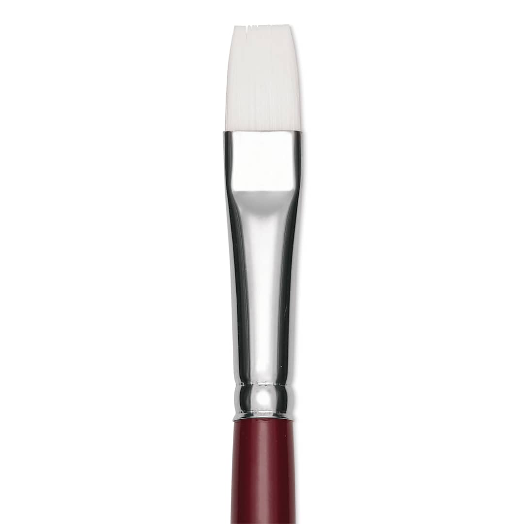 Open in modal - Utrecht Series 232 Synthetic White Nylon Sable Brush - Bright, Size 12, close up