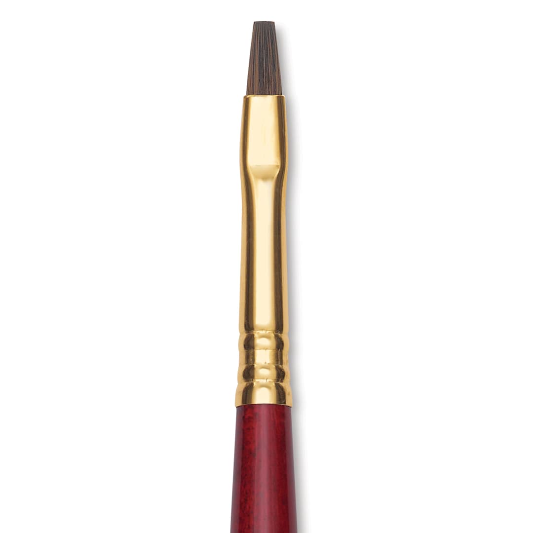 Open in modal - Blick Master Synthetic Kolinsky Brush - Long Handle, Bright, Size 4, close-up