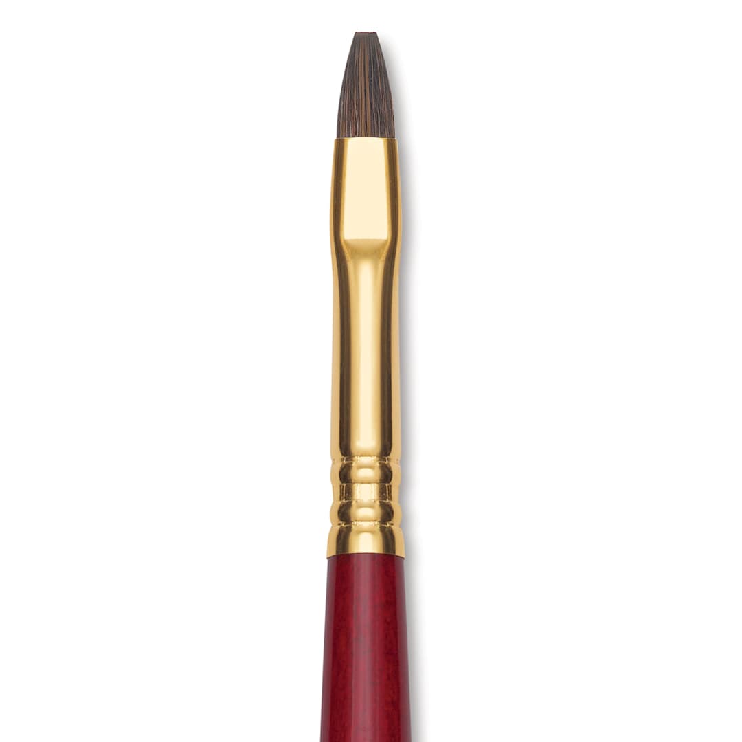 Open in modal - Blick Master Synthetic Kolinsky Brush - Long Handle, Bright, Size 6, close-up