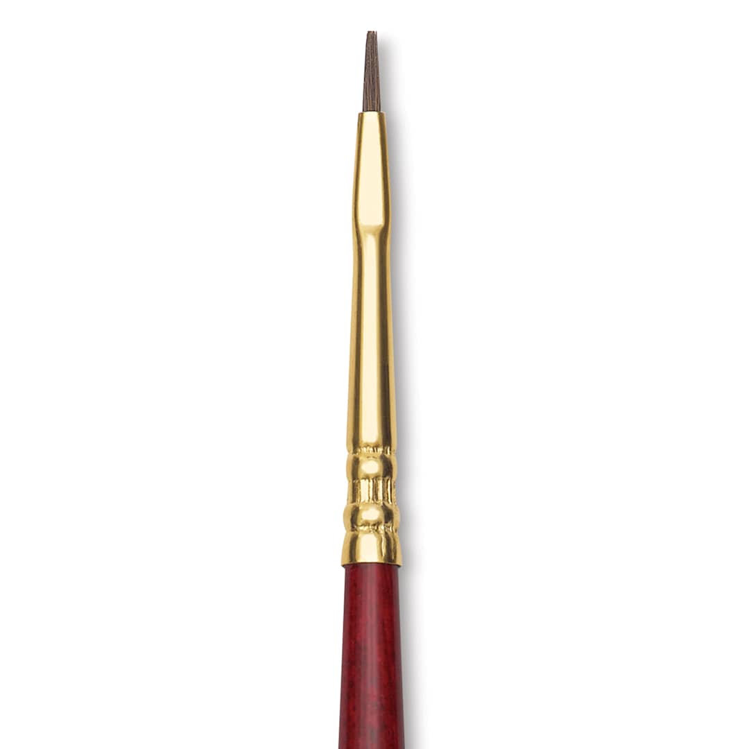 Open in modal - Blick Master Synthetic Kolinsky Brush - Short Handle, Bright, Size 0, close-up