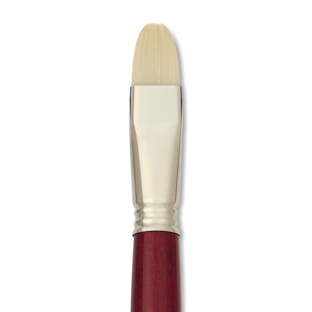 Open in modal - Escoda Marfil Synthetic Bristle Brushes - Series 4450 Bright, Size 18, Long Handle, close-up