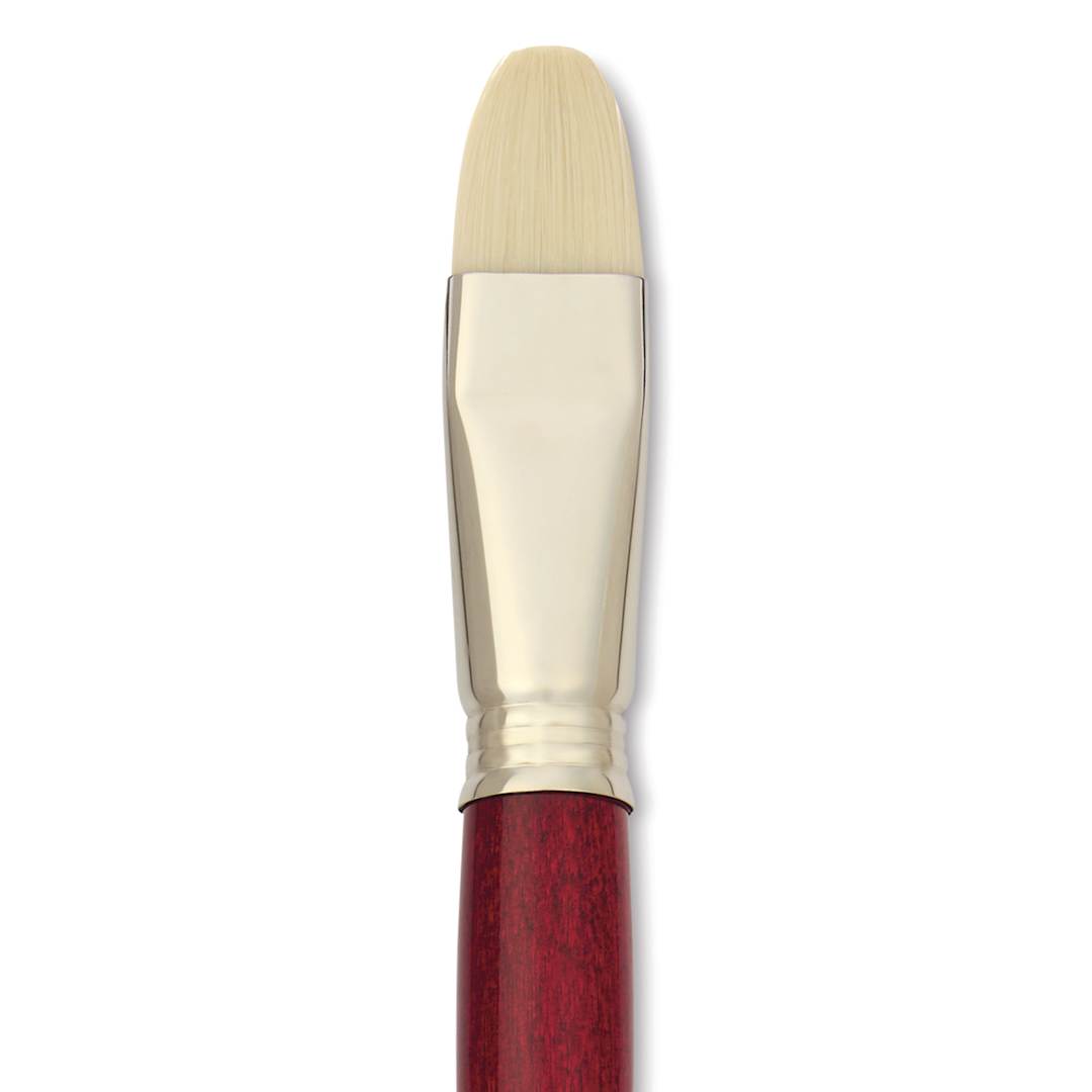 Open in modal - Escoda Marfil Synthetic Bristle Brushes - Series 4450 Bright, Size 20, Long Handle, close-up