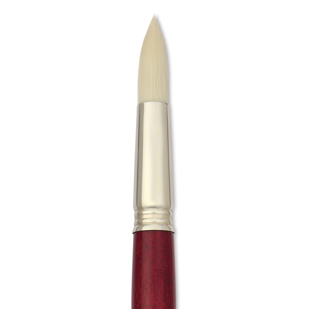 Open in modal - Escoda Marfil Synthetic Bristle Brushes - Series 4475 Round, Size 20, Long Handle, close-up
