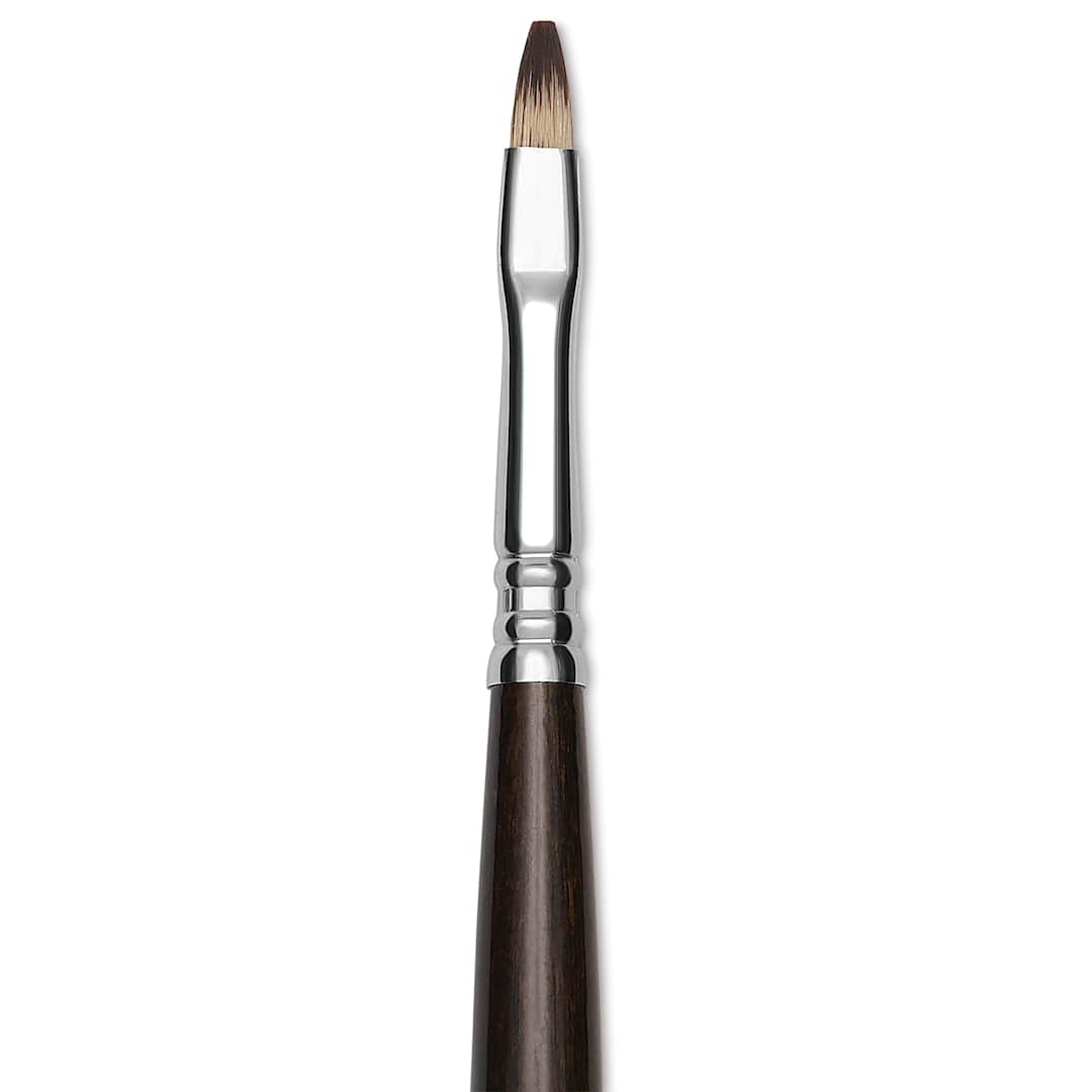 Open in modal - Escoda Vintage Synthetic Brush - Bright, Long  Handle, Size 4
