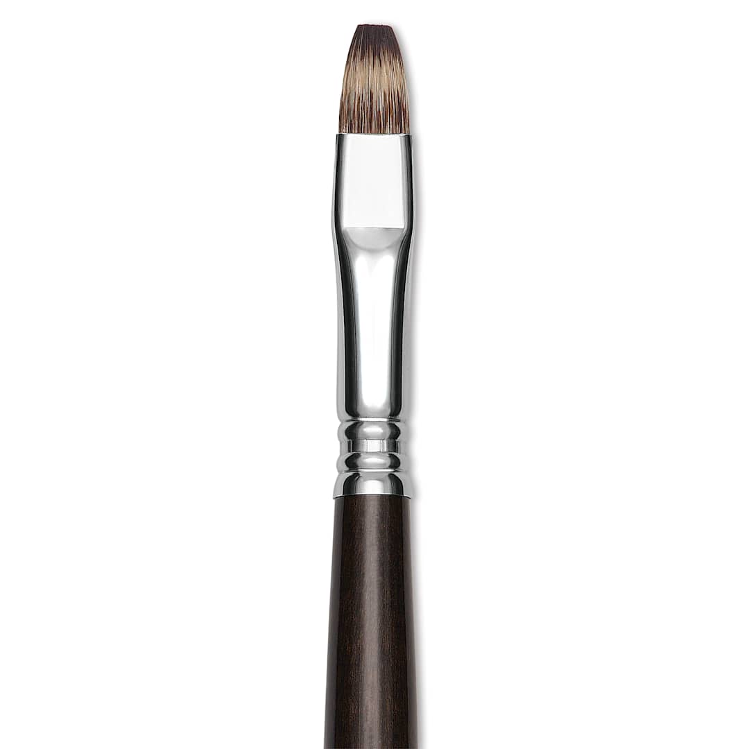 Open in modal - Escoda Vintage Synthetic Brush - Bright, Long  Handle, Size 10
