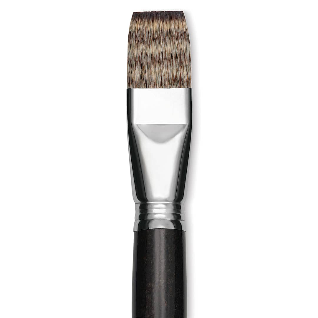 Open in modal - Escoda Vintage Synthetic Brush - Bright, Long  Handle, Size 24