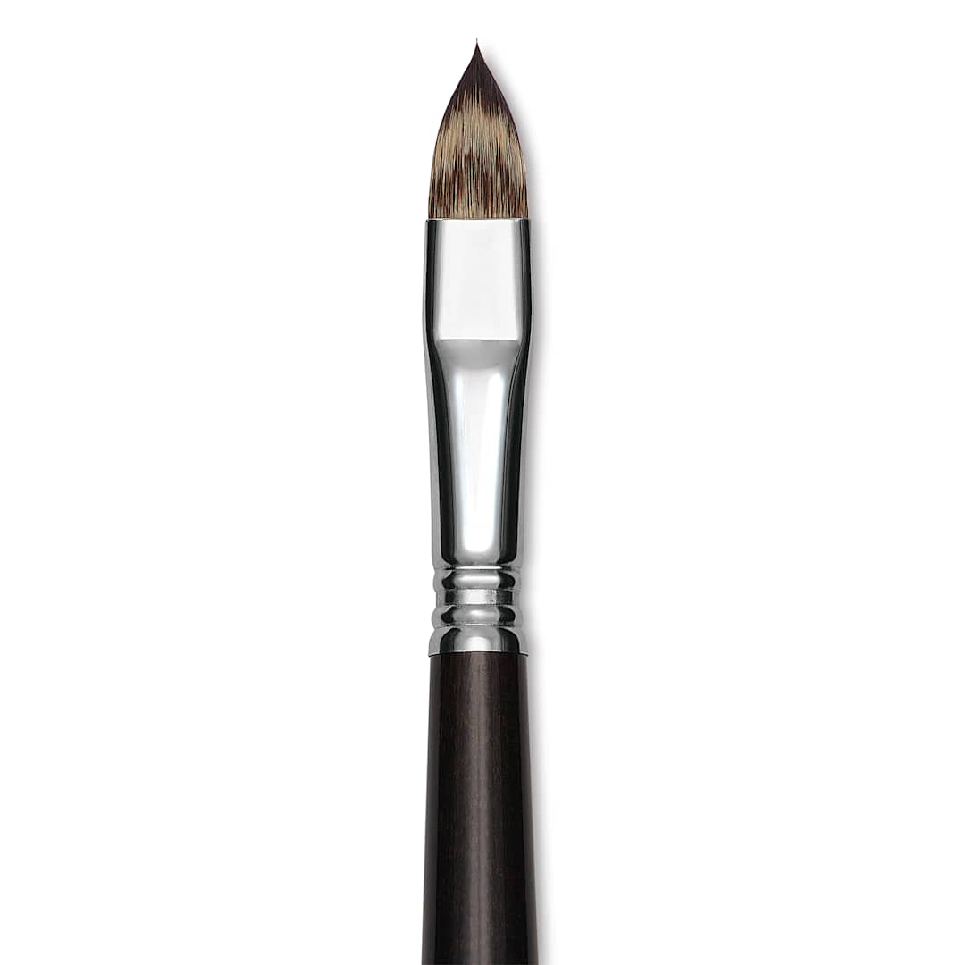Open in modal - Escoda Vintage Synthetic Brush - Filbert, Long  Handle, Size 12