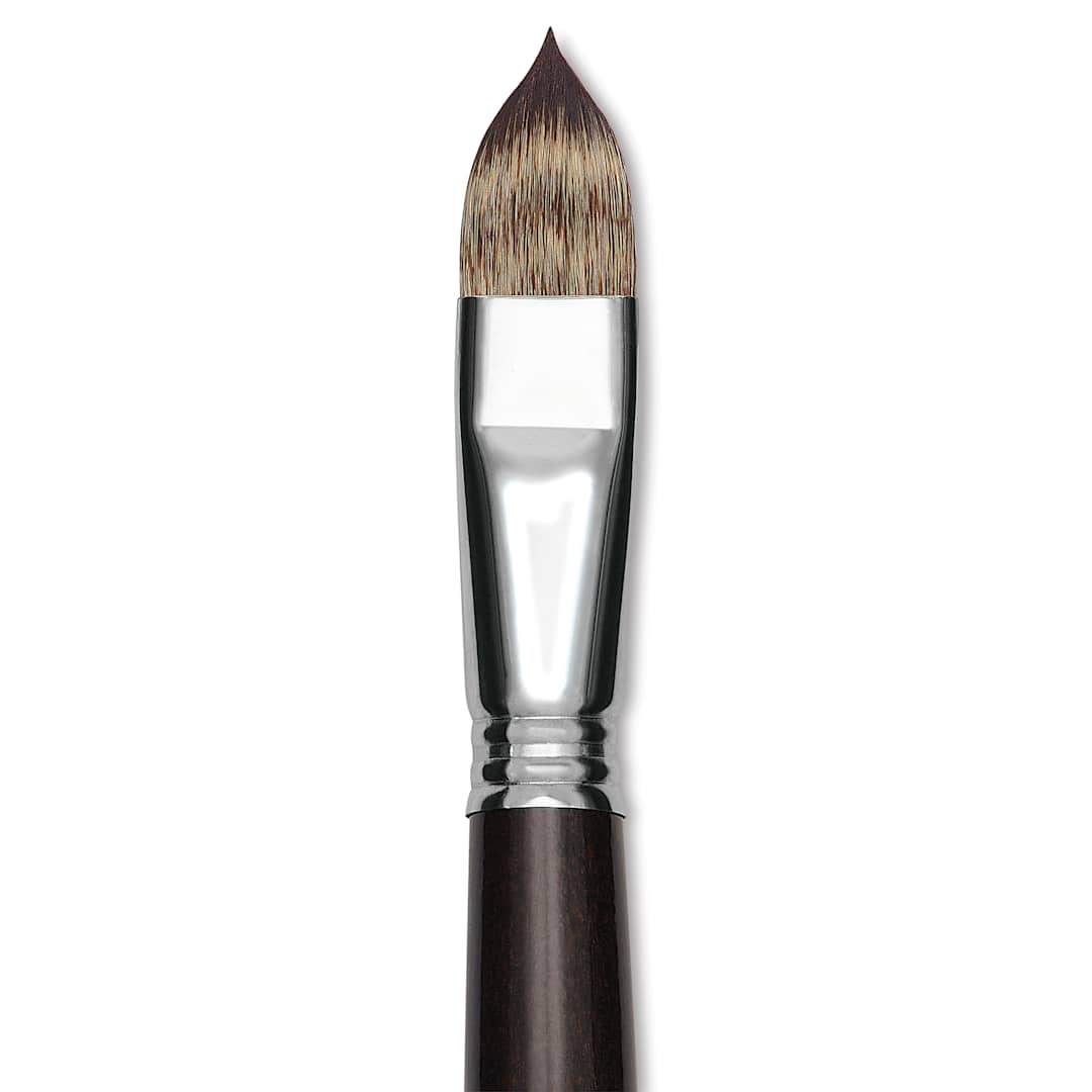 Open in modal - Escoda Vintage Synthetic Brush - Filbert, Long  Handle, Size 18