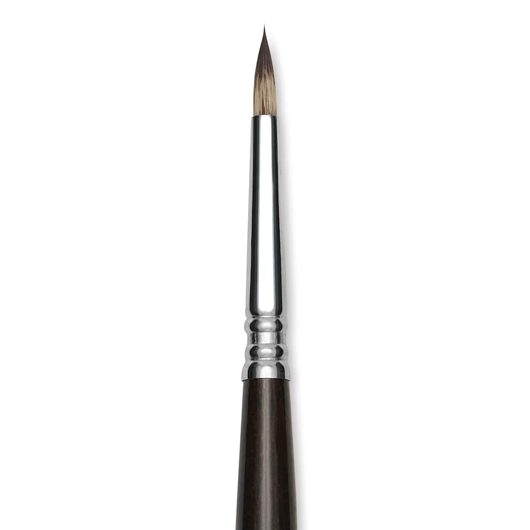 Open in modal - Escoda Vintage Synthetic Brush - Round Pointed, Long  Handle, Size 4