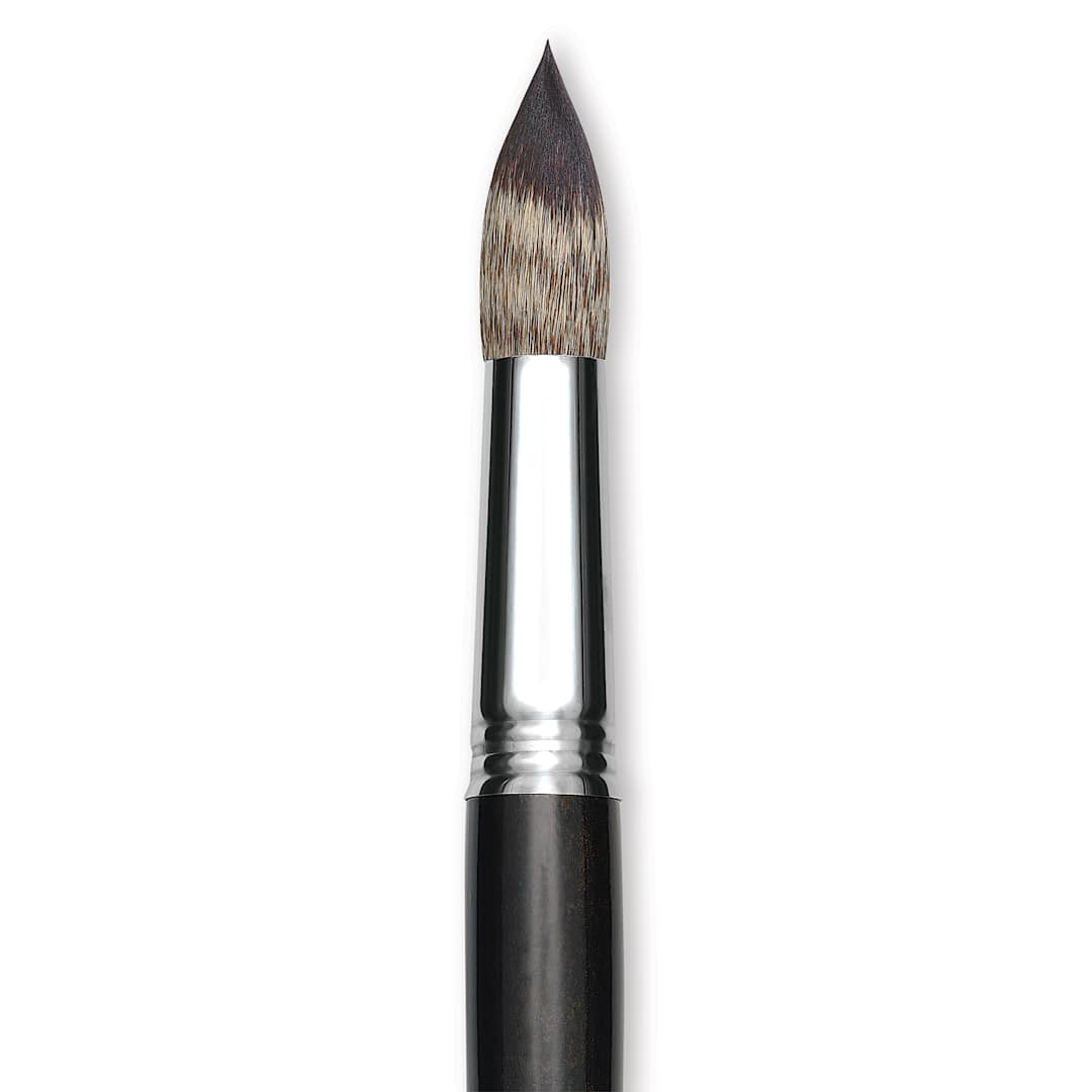 Open in modal - Escoda Vintage Synthetic Brush - Round Pointed, Long  Handle, Size 22